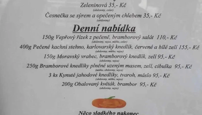 Restaurace Lobkowicz -  Menu - Na Vinici