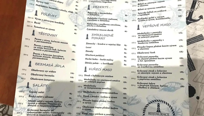 Restaurace Majak Menu - Havlíčkova 273