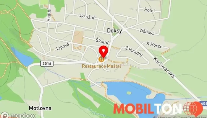 mapa Restaurace Maštal Doksy Restaurace v U Kapličky 412