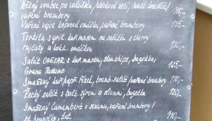Restaurace Menu Travinar Menu - Zemědělská 2597