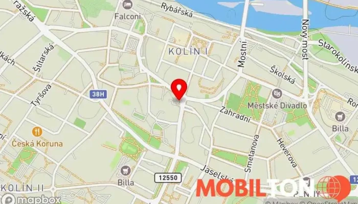 mapa Restaurace Mona Líza Restaurace v Kolín III