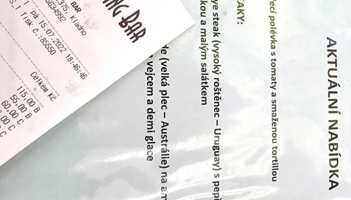 Restaurace Mustang Bar -  Menu - Vodárenská 2375