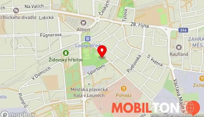 mapa Restaurace Na Foukalce Restaurace v Sportovní 2681