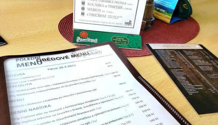Restaurace Na Hradbach Menu - Plzeňská 134