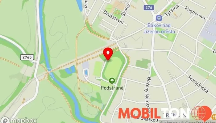 mapa Restaurace na hřišti Restaurace v Stadion 158