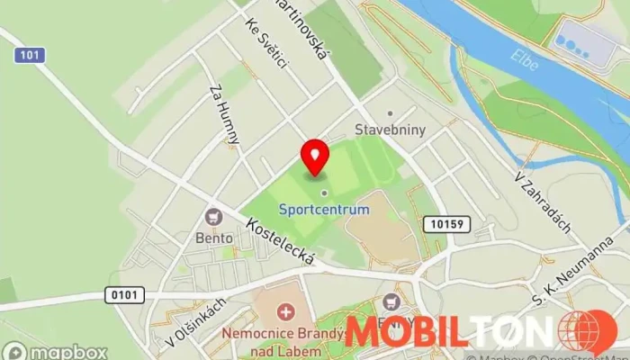 mapa Restaurace na hřišti Brandýs Restaurace v Kostelecká 124/2