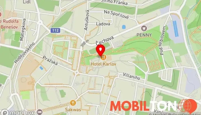 mapa Restaurace Na Karlově Restaurace v Na Karlově 97
