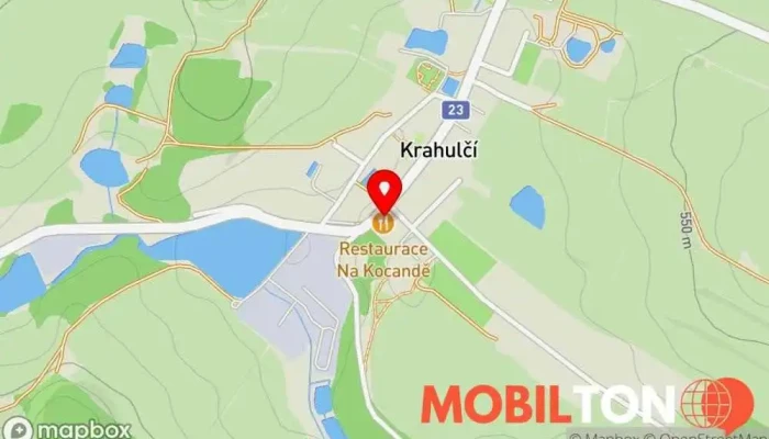 mapa Restaurace Na Kocandě Restaurace v Krahulčí