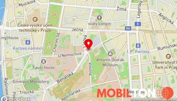 mapa Restaurace Na Křižovatce Česká restaurace v Nové Město
