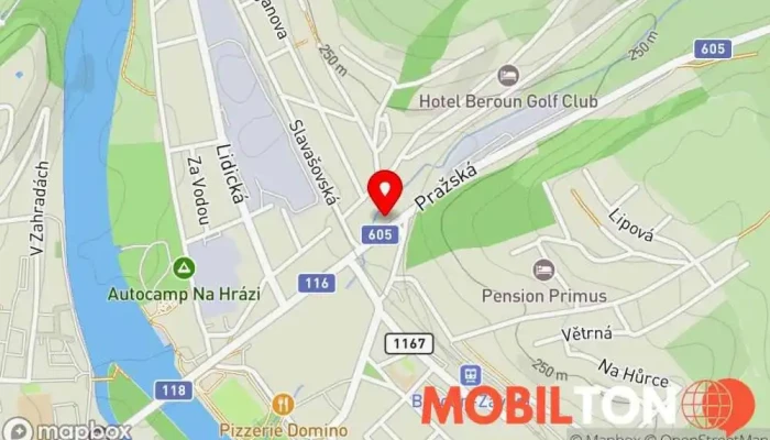 mapa Restaurace Na Marjánce Restaurace v Pražská 67/15