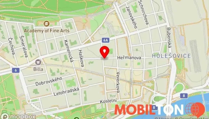 mapa Restaurace Na Mělníku Restaurace v Praha 7-Holešovice