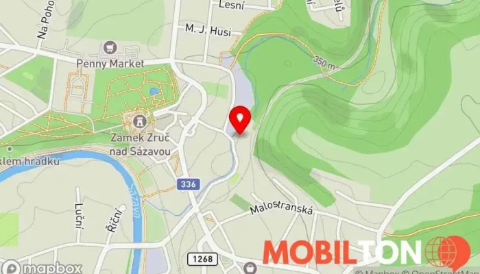 mapa Restaurace Na Ostrově Restaurace v Nábřežní 74