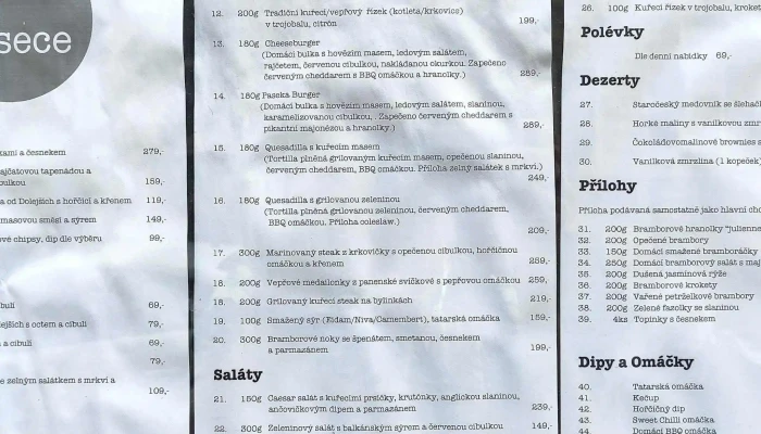 Restaurace Na Pasece -  čislo - Praha 2-vinohrady