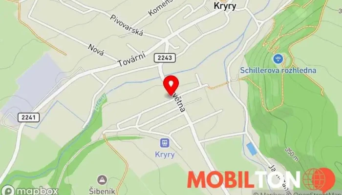 mapa Restaurace Na Růžku Restaurace v Dukelská 231