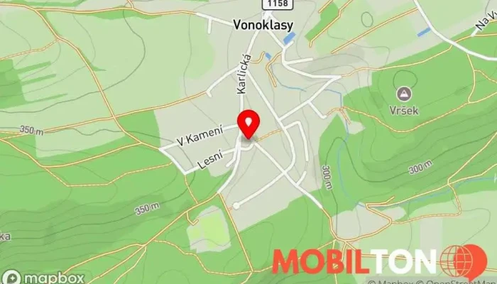 mapa Restaurace Na Vyhlídce, Vonoklasy Restaurace v Vonoklasy-Černošice