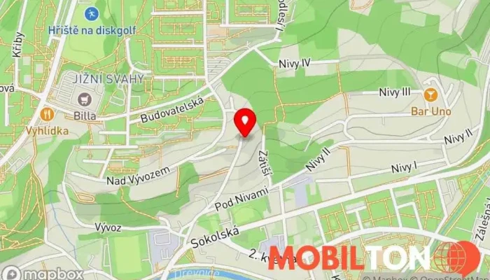 mapa Restaurace Na Výsluní Restaurace v Na Výsluní 472