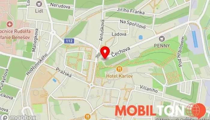 mapa Restaurace Na Záchytce Restaurace v Čechova 812