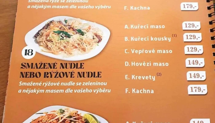 Restaurace Ngan Uan Menu - Náměstí 100
