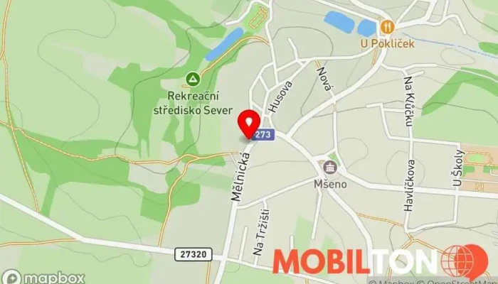 mapa Restaurace Obecník Restaurace v Mělník-Mšeno u Mělníka