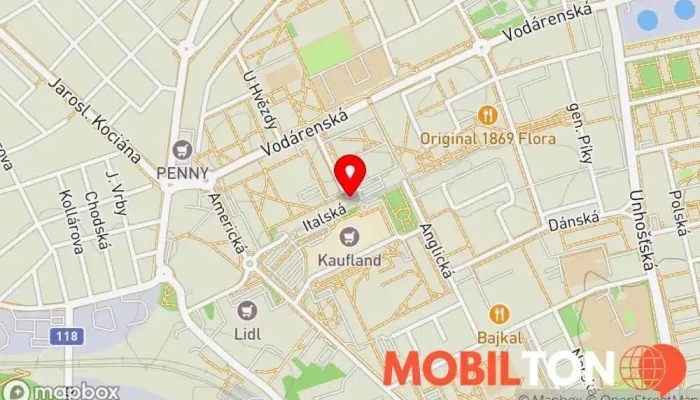 mapa Restaurace OISHI Kladno Asijská restaurace v Kročehlavy