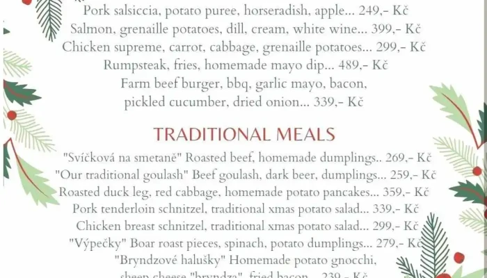 Restaurace Otevreno Menu - Můstek