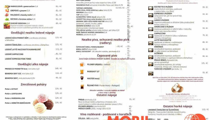 Restaurace Pansky Dum Chotebor Menu - Nám. T. G. Masaryka 320