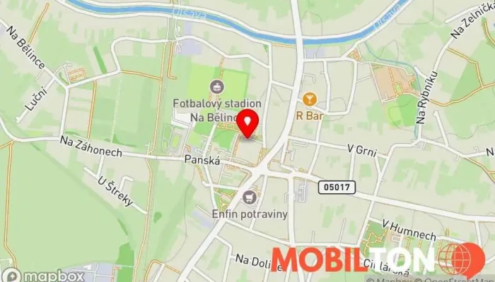 mapa Restaurace Panský Dvůr Restaurace v Panská 25