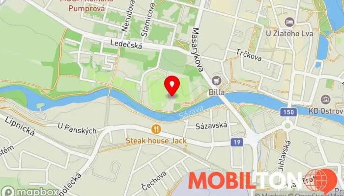mapa Restaurace Pendolino Restaurace v Ledečská 3880