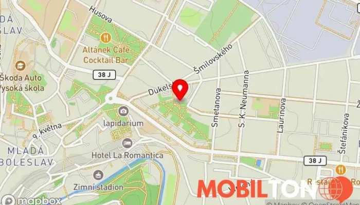 mapa Restaurace Plzeňský šenk DK Restaurace, Kulturní centrum, Česká restaurace, Restaurace s nabídkou polévek v Mladá Boleslav III