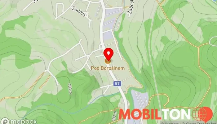 mapa Restaurace Pod Borošínem Restaurace v Brumovská 575