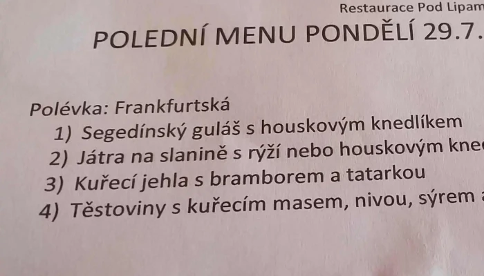 Restaurace Pod Lipami -  Hledam - Josefův Důl