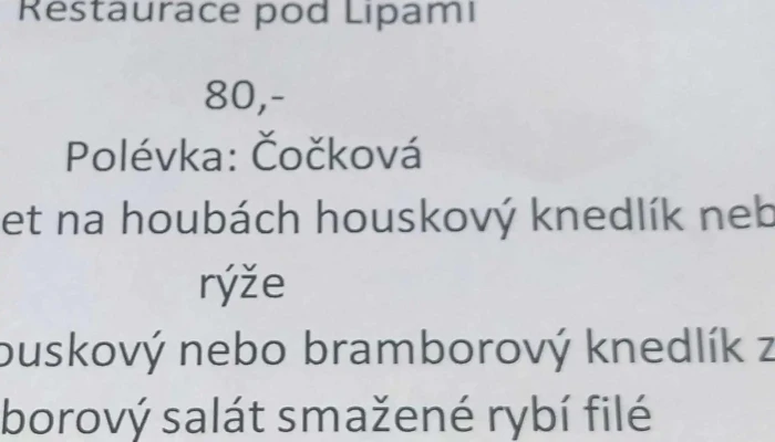 Restaurace Pod Lipami -  Oteviraci Doba - Josefův Důl