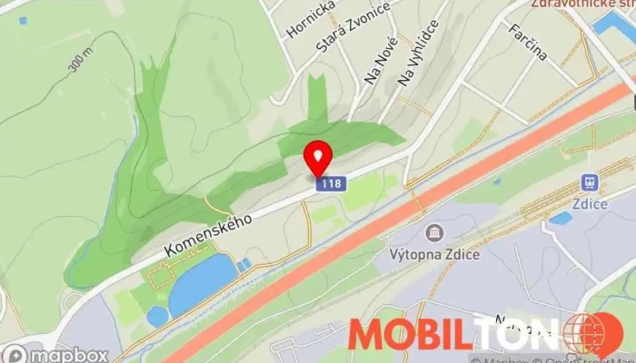 mapa Restaurace Pod Skálou Restaurace v Komenského 1010