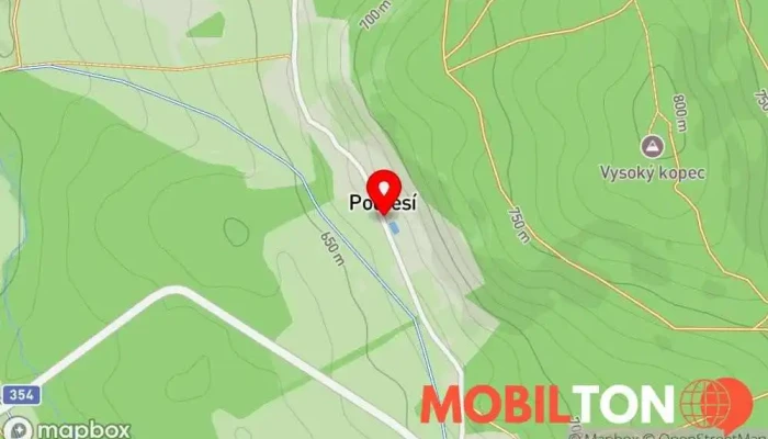 mapa Restaurace Podlesí Restaurace v Sněžné-Svratka