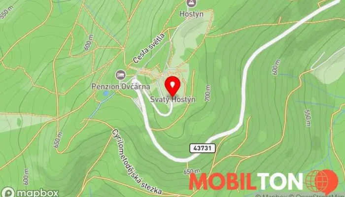 mapa Restaurace poutní dům 3 Restaurace v Bystřice pod Hostýnem-Chvalčov