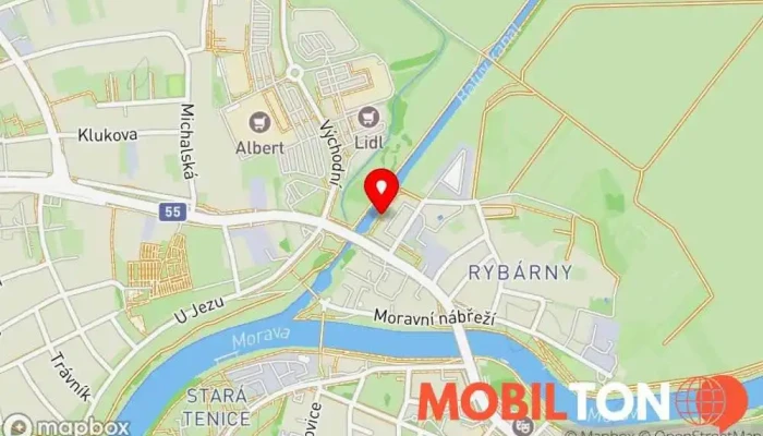 mapa Restaurace Přístav Restaurace v Staré Město-Uherské Hradiště 1