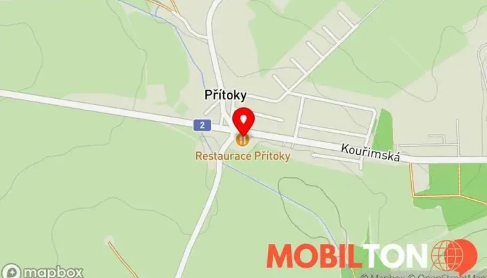 mapa Restaurace Přítoky Restaurace v Miskovice-Kutná Hora 1
