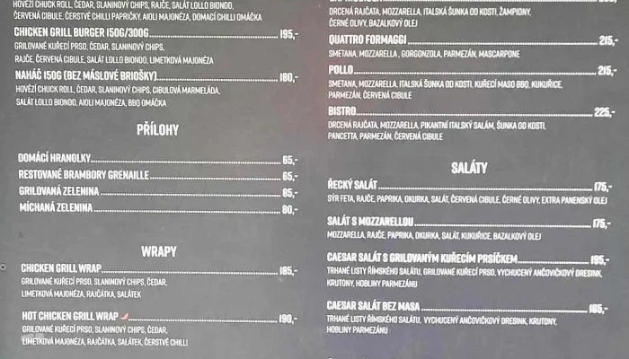 Restaurace Ranc Menu - Hlavní 277