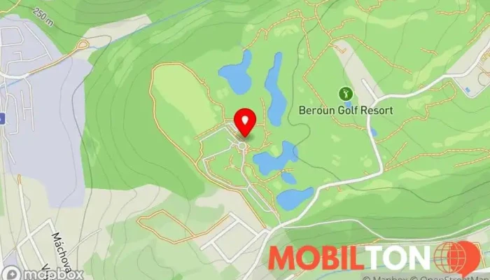 mapa Restaurace Royal Beroun Golf Club Restaurace v Na Veselou