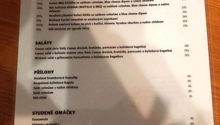 Restaurace Rozatov Menu - Ptácká 231/137
