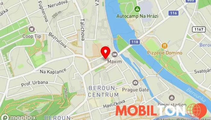 mapa Restaurace Shen Zhou Čínská restaurace v Beroun-Město