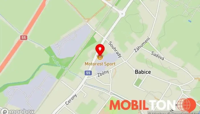 mapa Restaurace Sport Babice Restaurace v Babice