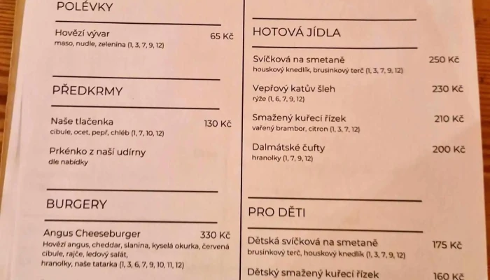 Restaurace Srub -  Menu - Chyňava-beroun 1