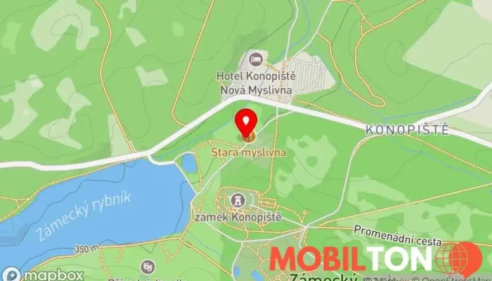 mapa Restaurace Stará myslivna Restaurace v Konopiště