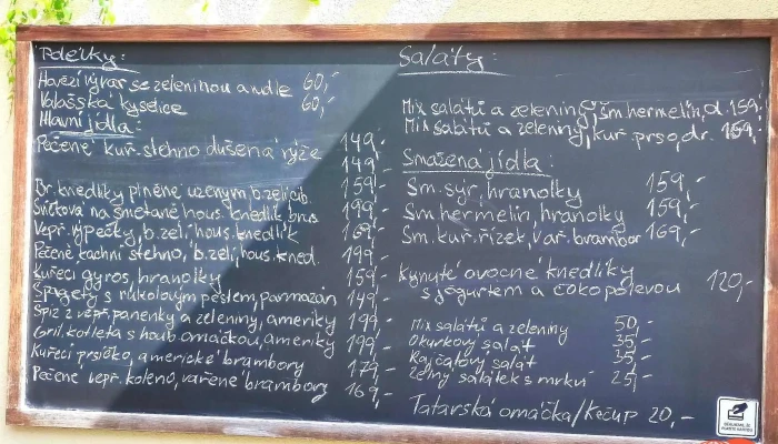 Restaurace Tyrol -  Menu - Štípa
