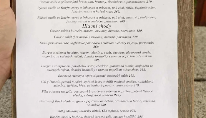 Restaurace U Anezky Menu - Olivova 211/15