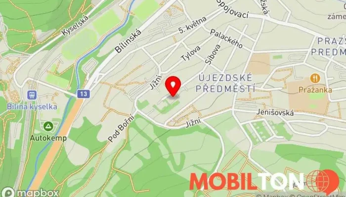 mapa Restaurace U Barči Restaurace v Újezdské Předměstí
