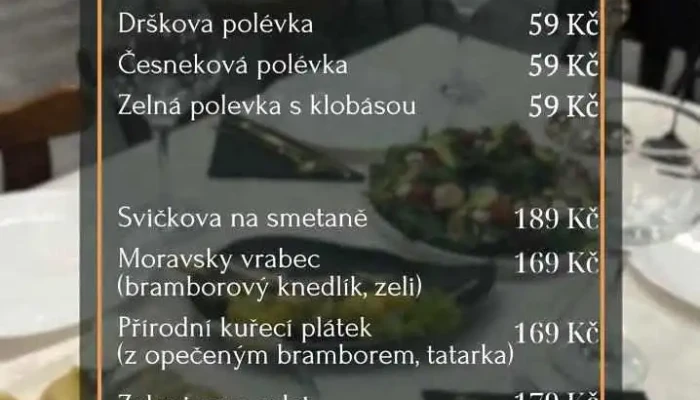 Restaurace U Becvaru Bustehrad Menu - Žižkova 218/3