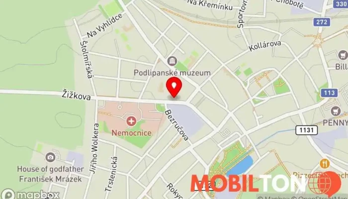 mapa Restaurace U Bedrníčků Restaurace v Žižkova 278