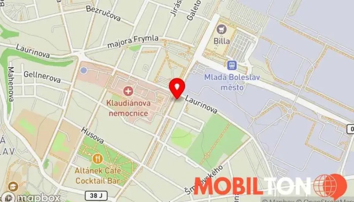 mapa Restaurace U Bičíků Restaurace v Mladá Boleslav II